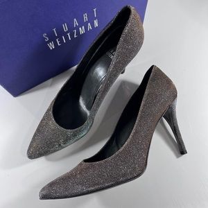 Stuart Weitzman Nocturne Metallic Pyrite Platforms
